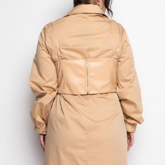 PLUS KEEPING IT TOGETHER LONG SLEEVE MINI RUCHED DRESS ( BRAND NEW !!!! ) - Picture 3 of 6